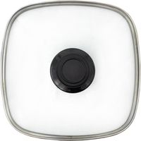 Eurolux Volledig Glazen Deksel Vierkant 28 X 28 cm Inclusief Dekselknop - EU0028-DK-EU