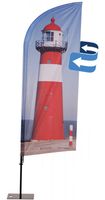 Syna Beach Flag Alu Wind Print 86 X 192 cm Dubbelzijdig - BFAW200GDS