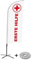 Syna Beach Flag Alu Wind Complete Set EHBO Duits Kruisvoet - BFAW310-CB30-WB-I107