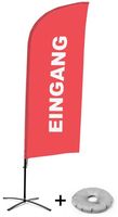 Syna Beach Flag Alu Wind Complete Set Ingang Rood Duits Kruisvoet - BFAW310-CB30-WB-I127