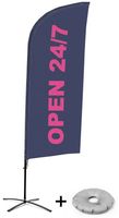 Syna Beach Flag Alu Wind Complete Set Open 24/7 Engels Kruisvoet - BFAW310-CB30-WB-I129