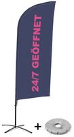 Syna Beach Flag Alu Wind Complete Set Open 24/7 Duits Kruisvoet - BFAW310-CB30-WB-I130