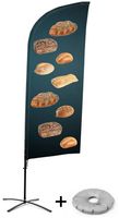 Syna Beach Flag Alu Wind Complete Set Brood Kruisvoet - BFAW310-CB30-WB-I135