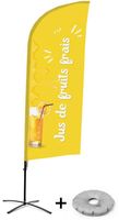 Syna Beach Flag Alu Wind Complete Set Verse Sap Frans Kruisvoet - BFAW310-CB30-WB-I506