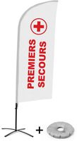 Syna Beach Flag Alu Wind Complete Set EHBO Frans Kruisvoet - BFAW310-CB30-WB-I509
