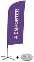 Syna Beach Flag Alu Wind Complete Set Take Away Paars Frans Kruisvoet - BFAW310-CB30-WB-I596