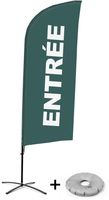Syna Beach Flag Alu Wind Complete Set Ingang Grijs Frans Kruisvoet - BFAW310-CB30-WB-I600
