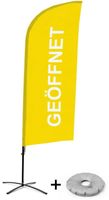 Syna Beach Flag Alu Wind Complete Set Open Geel Duits Kruisvoet - BFAW310-CB30-WB-I62