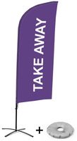 Syna Beach Flag Alu Wind Complete Set Take Away Paars Kruisvoet - BFAW310-CB30-WB-I65