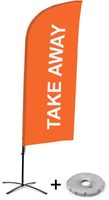 Syna Beach Flag Alu Wind Complete Set Take Away Oranje Kruisvoet - BFAW310-CB30-WB-I66