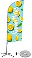 Syna Beach Flag Alu Wind Complete Set Smoothies Citroen Kruisvoet - BFAW310-CB30-WB-I76