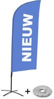 Syna Beach Flag Alu Wind Complete Set Nieuw Blauw Nederlands Kruisvoet - BFAW310-CB30-WB-I79
