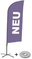 Syna Beach Flag Alu Wind Complete Set Nieuw Paars Duits Kruisvoet - BFAW310-CB30-WB-I87