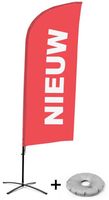 Syna Beach Flag Alu Wind Complete Set Nieuw Rood Nederlands Kruisvoet - BFAW310-CB30-WB-I91