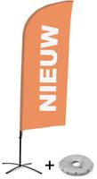 Syna Beach Flag Alu Wind Complete Set Nieuw Oranje Nederlands Kruisvoet - BFAW310-CB30-WB-I94