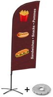 Syna Beach Flag Alu Wind Complete Set Snacks Duits Kruisvoet - BFAW310-CB30-WB-I96