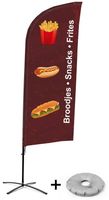 Syna Beach Flag Alu Wind Complete Set Snacks Nederlands Kruisvoet - BFAW310-CB30-WB-I97
