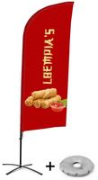 Syna Beach Flag Alu Wind Complete Set Loempia's Nederlands Kruisvoet - BFAW310-CB30-WB-I99