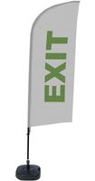 Syna Beach Flag Alu Wind Complete Set Uitgang Grijs Engels - BFAW310-WT21-I103