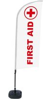Syna Beach Flag Alu Wind Complete Set EHBO Engels ECO Printmateriaal - BFAW310-WT21-I106ECO