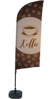 Syna Beach Flag Alu Wind Complete Set Koffie Nederlands ECO Printmateriaal - BFAW310-WT21-I134ECO