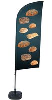 Syna Beach Flag Alu Wind Complete Set Brood ECO Printmateriaal - BFAW310-WT21-I135ECO