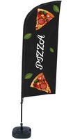 Syna Beach Flag Alu Wind Complete Set Pizza - BFAW310-WT21-I136