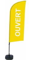 Syna Beach Flag Alu Wind Complete Set Open Geel Frans - BFAW310-WT21-I492