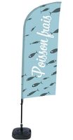 Syna Beach Flag Alu Wind Complete Set Verse Vis Frans ECO Printmateriaal - BFAW310-WT21-I497ECO