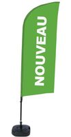 Syna Beach Flag Alu Wind Complete Set Nieuw Groen Frans ECO Printmateriaal - BFAW310-WT21-I500ECO