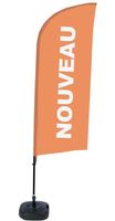 Syna Beach Flag Alu Wind Complete Set Nieuw Oranje Frans - BFAW310-WT21-I503ECO