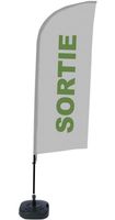 Syna Beach Flag Alu Wind Complete Set Uitgang Grijs Frans - BFAW310-WT21-I508ECO