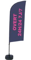 Syna Beach Flag Alu Wind Complete Set Open 24/7 Frans - BFAW310-WT21-I513ECO