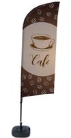 Syna Beach Flag Alu Wind Complete Set Koffie Frans - BFAW310-WT21-I514ECO