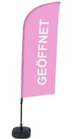 Syna Beach Flag Alu Wind Complete Set Open Roze Duits - BFAW310-WT21-I56