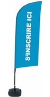 Syna Beach Flag Alu Wind Complete Set hier Melden Blauw Frans - BFAW310-WT21-I597