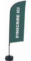 Syna Beach Flag Alu Wind Complete Set hier Melden Grijs Frans - BFAW310-WT21-I598