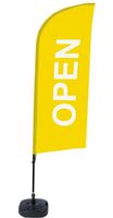 Syna Beach Flag Alu Wind Complete Set Open Geel Engels ECO Printmateriaal - BFAW310-WT21-I61ECO