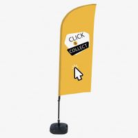 Syna Beach Flag Alu Wind Complete Set Click & Collect Geel Engels - BFAW310-WT21-I628