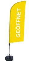 Syna Beach Flag Alu Wind Complete Set Open Geel Duits ECO Printmateriaal - BFAW310-WT21-I62ECO