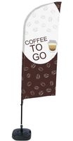 Syna Beach Flag Alu Wind Complete Set Coffee To Go Engels - BFAW310-WT21-I63