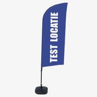 Syna Beach Flag Alu Wind Complete Set Test Locatie Blauw Nederlands - BFAW310-WT21-I635