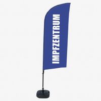 Syna Beach Flag Alu Wind Complete Set Test Locatie Blauw Duits - BFAW310-WT21-I636