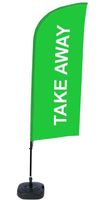Syna Beach Flag Alu Wind Complete Set Take Away Groen - BFAW310-WT21-I67