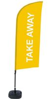 Syna Beach Flag Alu Wind Complete Set Take Away Geel ECO Printmateriaal - BFAW310-WT21-I69ECO