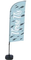 Syna Beach Flag Alu Wind Complete Set Verse Vis Nederlands ECO Printmateriaal - BFAW310-WT21-I74ECO