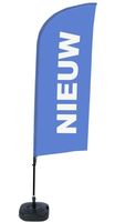 Syna Beach Flag Alu Wind Complete Set Nieuw Blauw Nederlands ECO Printmateriaal - BFAW310-WT21-I79ECO