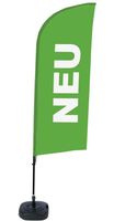 Syna Beach Flag Alu Wind Complete Set Nieuw Groen Duits ECO Printmateriaal - BFAW310-WT21-I84ECO