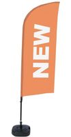 Syna Beach Flag Alu Wind Complete Set Nieuw Oranje Engels ECO Printmateriaal - BFAW310-WT21-I92ECO