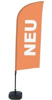 Syna Beach Flag Alu Wind Complete Set Nieuw Oranje Duits - BFAW310-WT21-I93